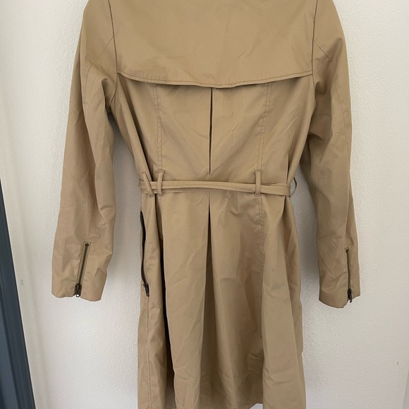 H&M Button Front Tie Waist Trench Coat sz 6 - Picture 4 of 4